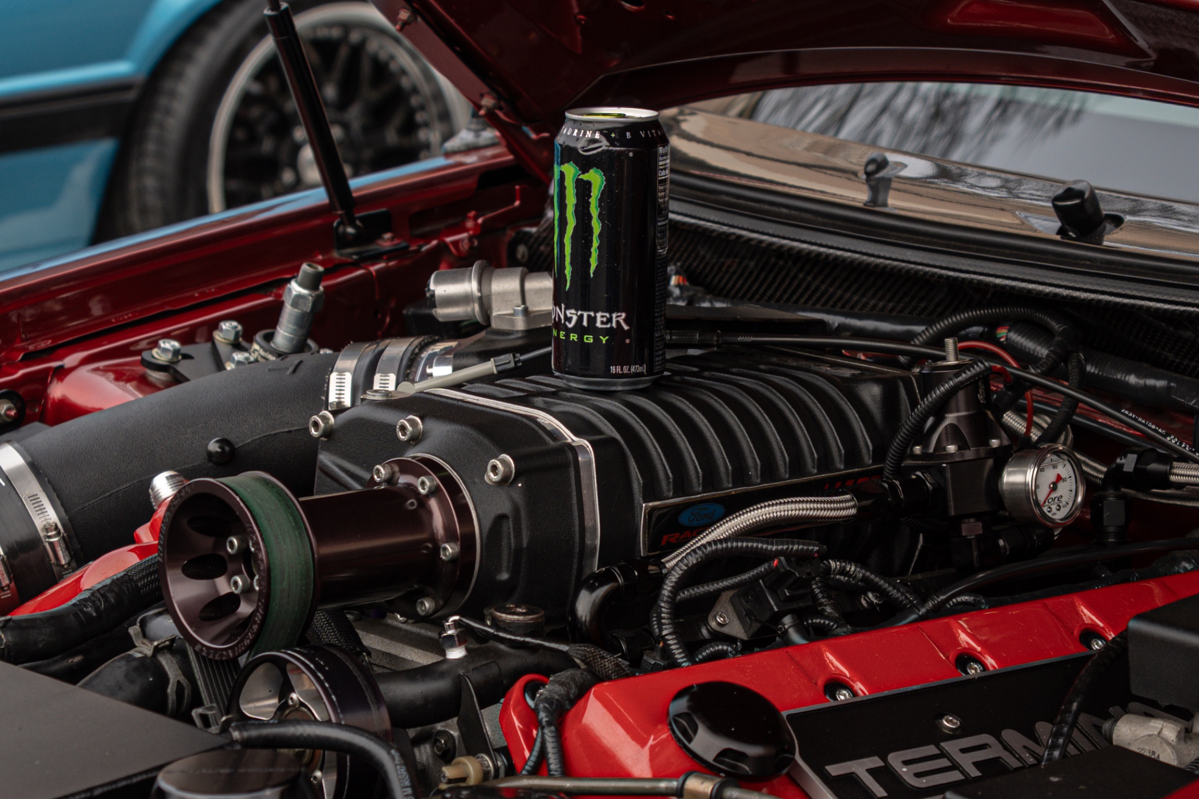 Supercharged engine bay
